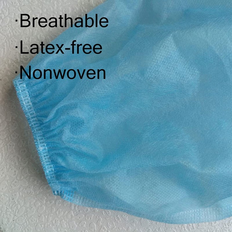 Greenour Pack of 200 Disposable Sleeve Covers for Arms Breathable and Durable Nonwoven Oversleeves Latex-free with Elastic Ends Blue 16 Inches - Image 3